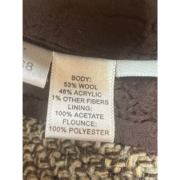 Ann Taylor Loft Wool Blend Skirt with Floral Ruffle 2Petite - Picture 6 of 8